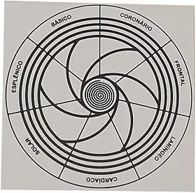 Placa Radiestesia Radiônica 17x17 Cm - EQUILÍBRIO DOS CHAKRAS