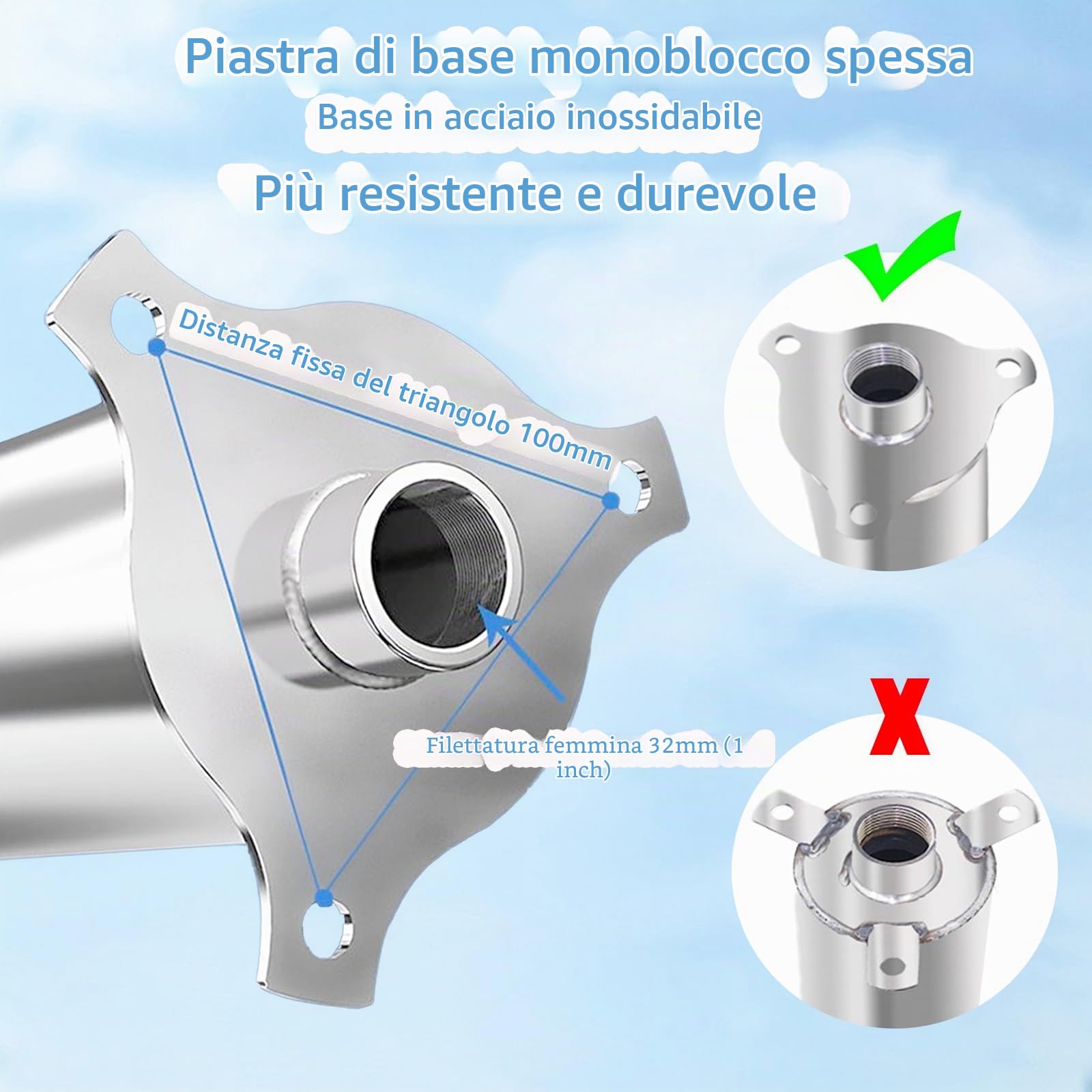 Pompa manuale da pozzo, pompa per pozzo a mano, pompa a mano profonda in acciaio inox, pompa per pompa di aspirazione dell'acqua di pozzo Groundwate per giardino, cortile, fattoria industriale,