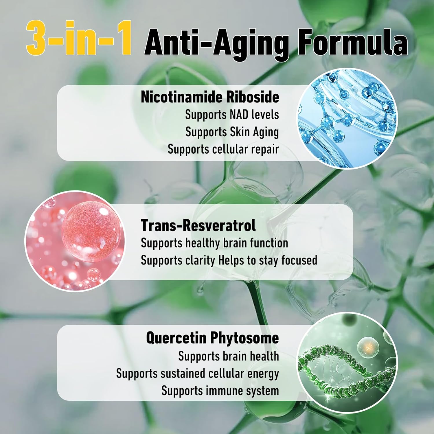 Airboy Liposomal Nicotinamide Riboside 900 mg, NAD Supplement with Resveratrol,NMN Alternative NAD Booster Support Anti-Aging, Energy, Focus - 80 Capsulesx 2 Pack - Image 3