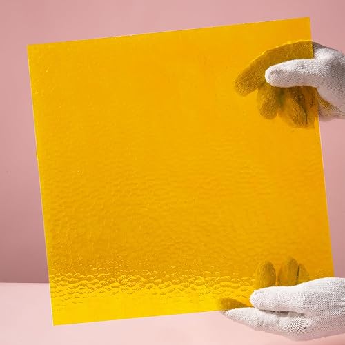 Miniatura 30 de Lanyani 2 hojas de vitrales de 12 x 12 pulgadas para manualidades, paneles de vitrales iridiscentes para mosaico de vidrio, suministros de vitrales