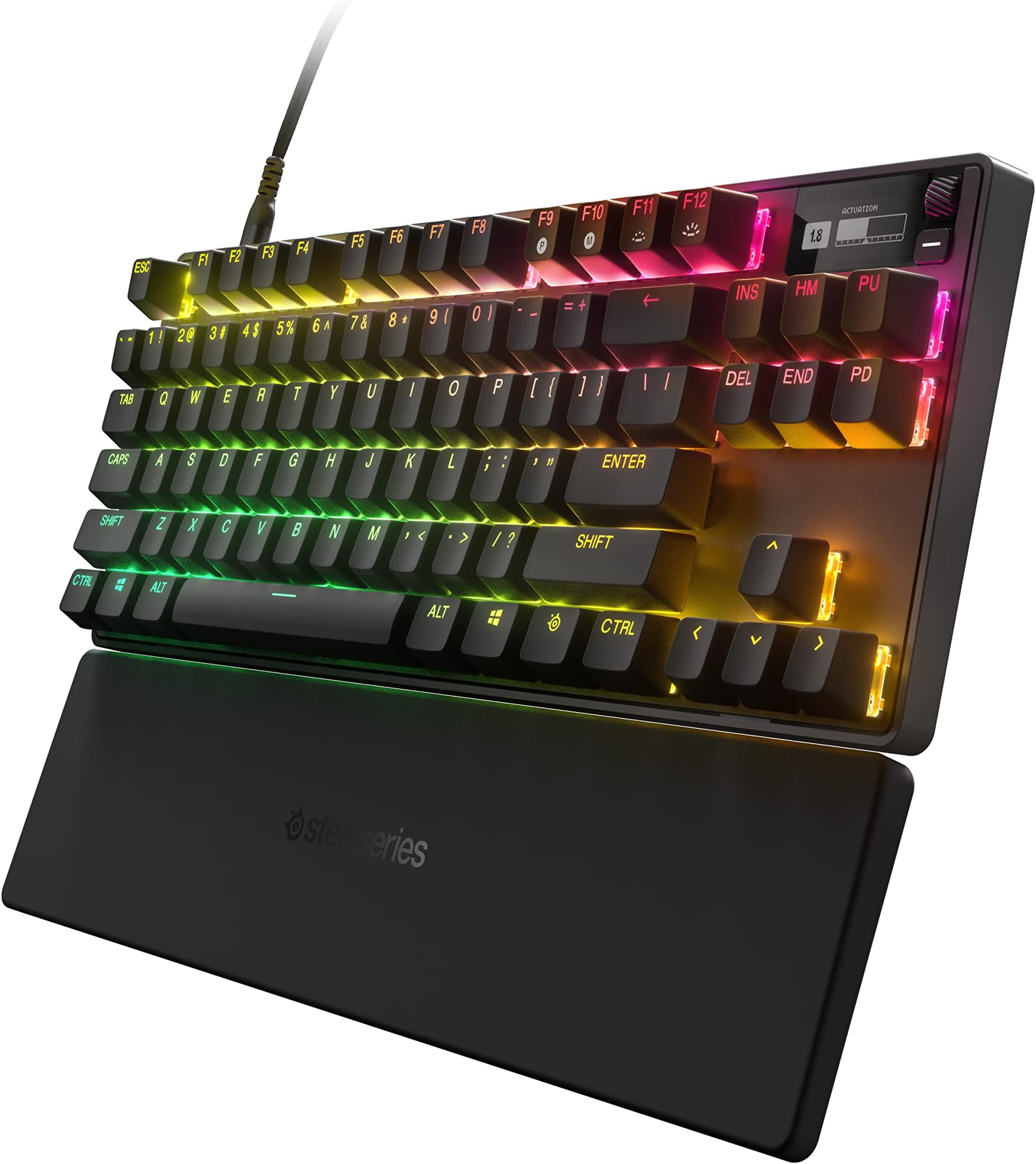 SteelSeries 64856 Apex Pro TKL 2023 Gaming Keyboard, Numeric Keypad, Wired, English Layout, OmniPoint Switch, Organic EL Display, US