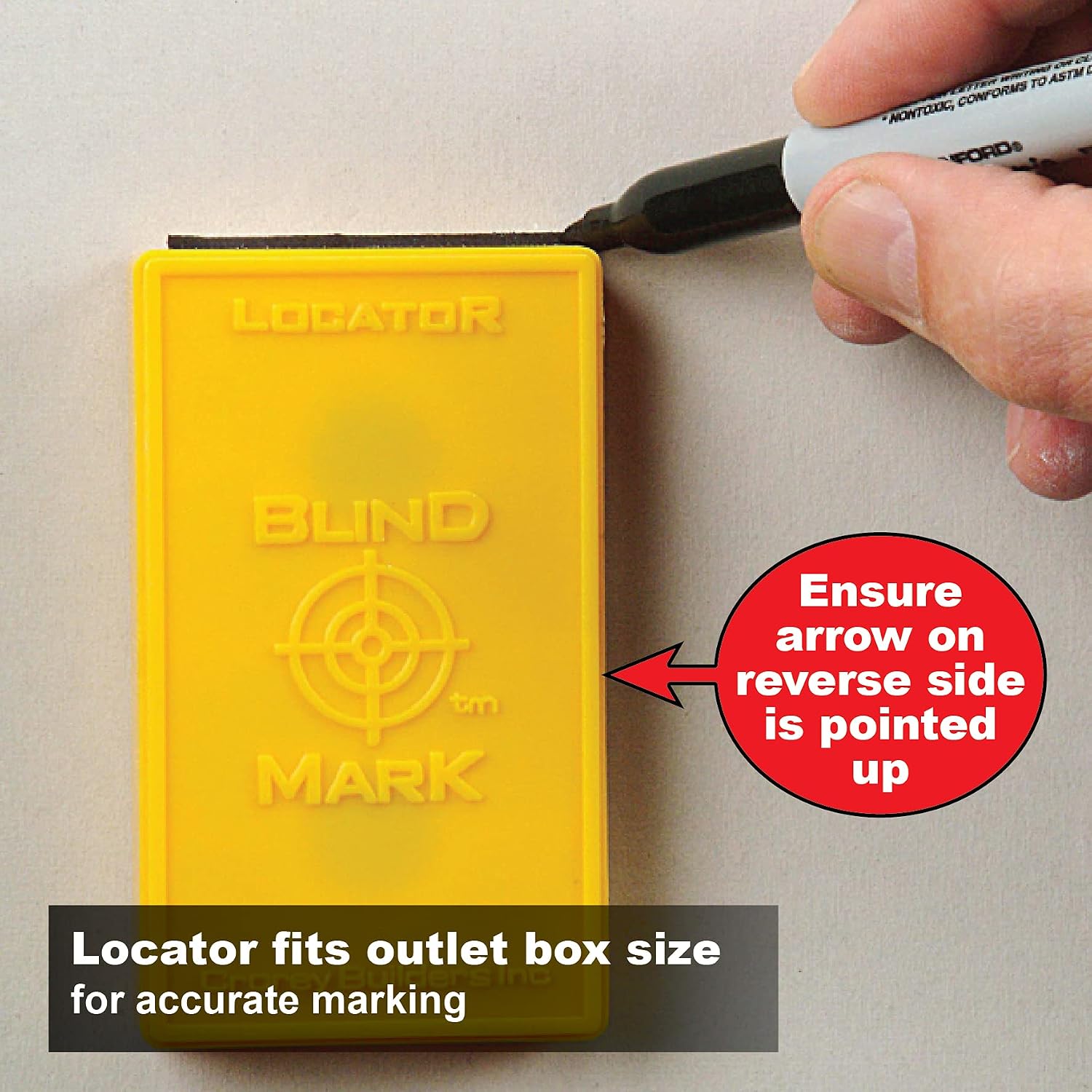Calculated Industries 8105 Blind Mark Drywall Electrical Box Locator Tool – Powerful Rare-Earth Magnetic Targets (3) and Locator Kit
