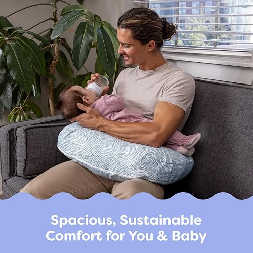 Miniatura 6 de Almohada de lactancia Boppy - Almohada ergonómica para biberón y lactancia con área alta, firme y grande, almohada impermeable con cojín con