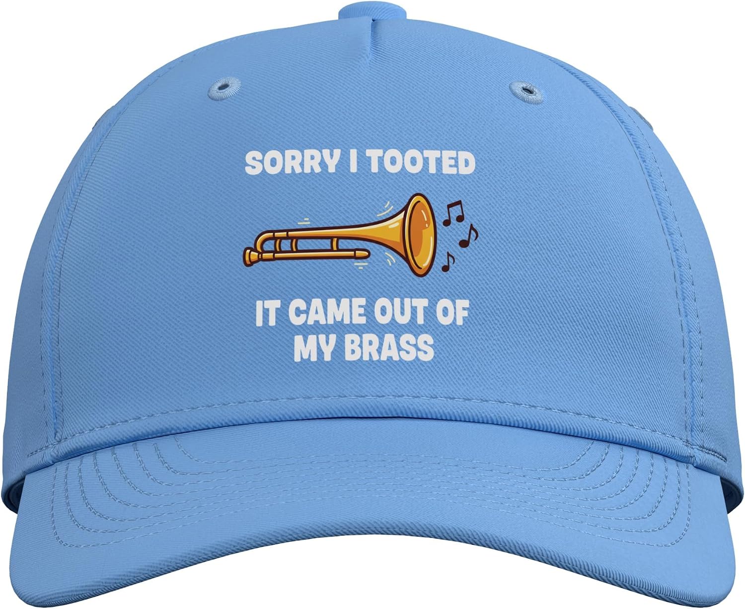 Sorry I Tooted IT Came Out of My Brass Trombone Funny Music Adjustable Baseball Hat image 2