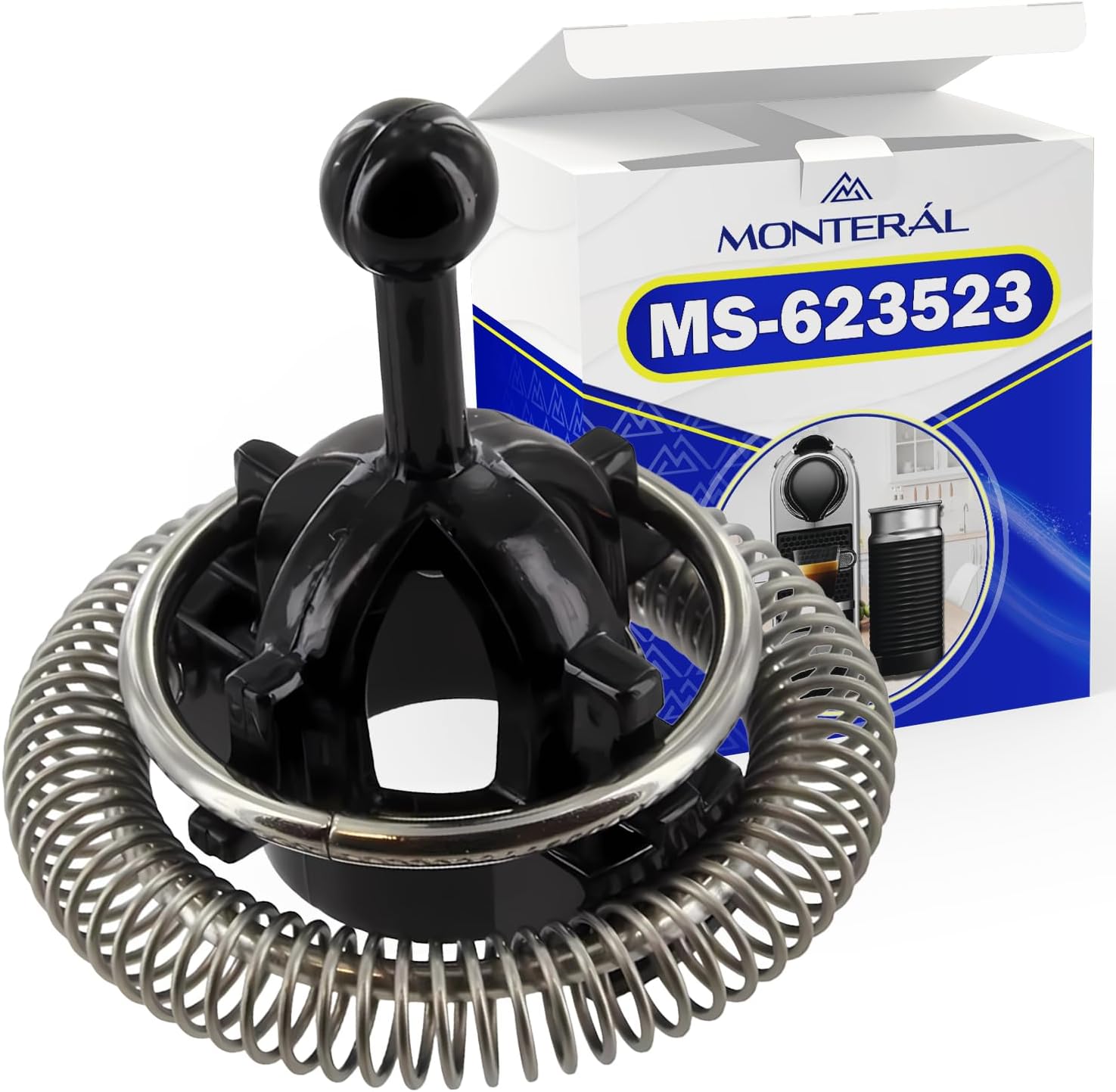 Milk Frother for Coffee Machine Capsules with Original Code MS-623523 MS623523 for Nespresso for Krups for DeLonghi MONTERAL
