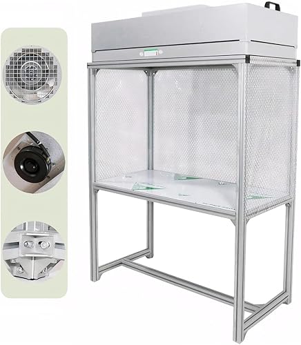 Campana de flujo laminar vertical con flujo de aire, estación de trabajo limpia con ventilador de hoja de aluminio HEPA, volumen de aire nominal