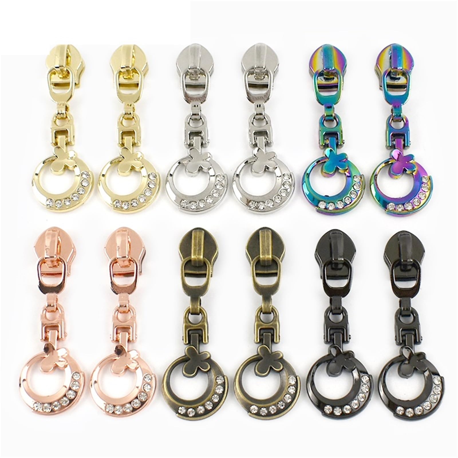 5–30 Stück 5# Nylon-Reißverschlussschieber for Taschen, Reißverschlüsse, Kleidung, Reißverschluss-Reparatur-Sets, DIY-Ersatz for Nähen für Jacken Nähen Mäntel(LightGold,30Pcs)