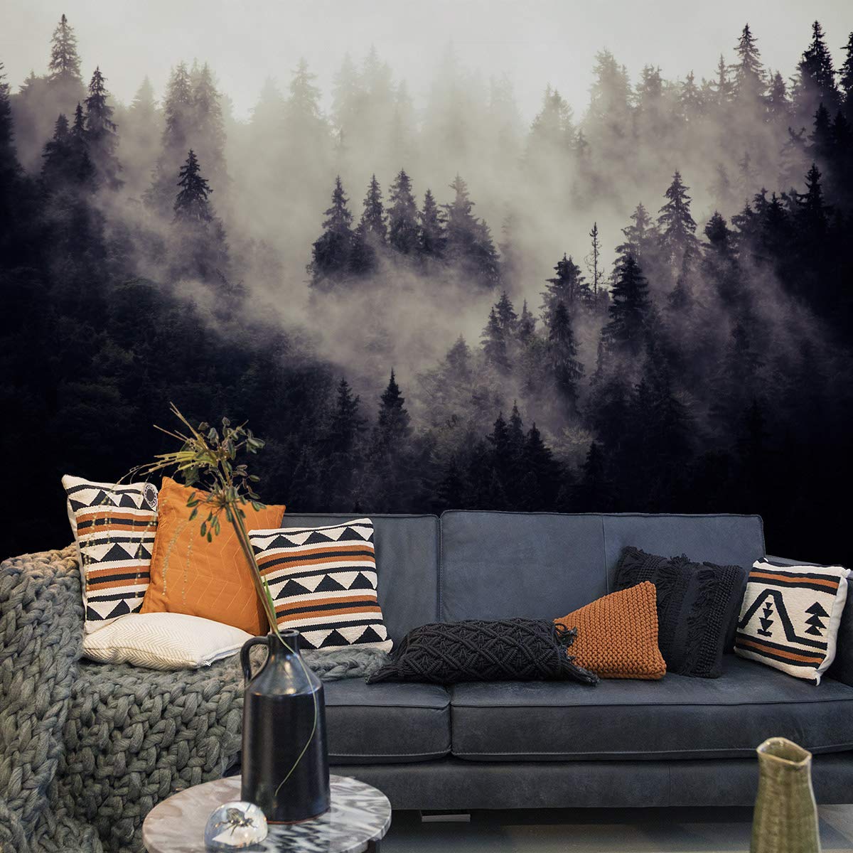 Muralo Samoprzylepna fototapeta z efektem 3D, fototapeta na ścianę, iluzja optyczna, natura, las, salon, sypialnia, nowoczesne obrazy ścienne, dekoracja ścienna XXL, wymiary 400 cm x wysokość 280 cm