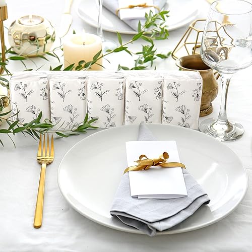 Miniatura 6 de 100 pañuelos de bolsillo a granel pañuelos de viaje de flores negras mini pañuelos de viaje de tamaño de viaje paquetes de pañuelos individuales