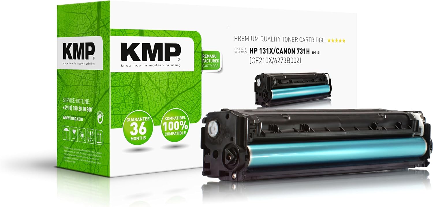 KMP Remanufactured Premium Toner Cartridge for HP CF210X - Black