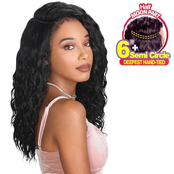 Zury SiS Synthetic Sassy Half Moon Deep 6 Part Wig - HM-H MODA (1B Off Black)