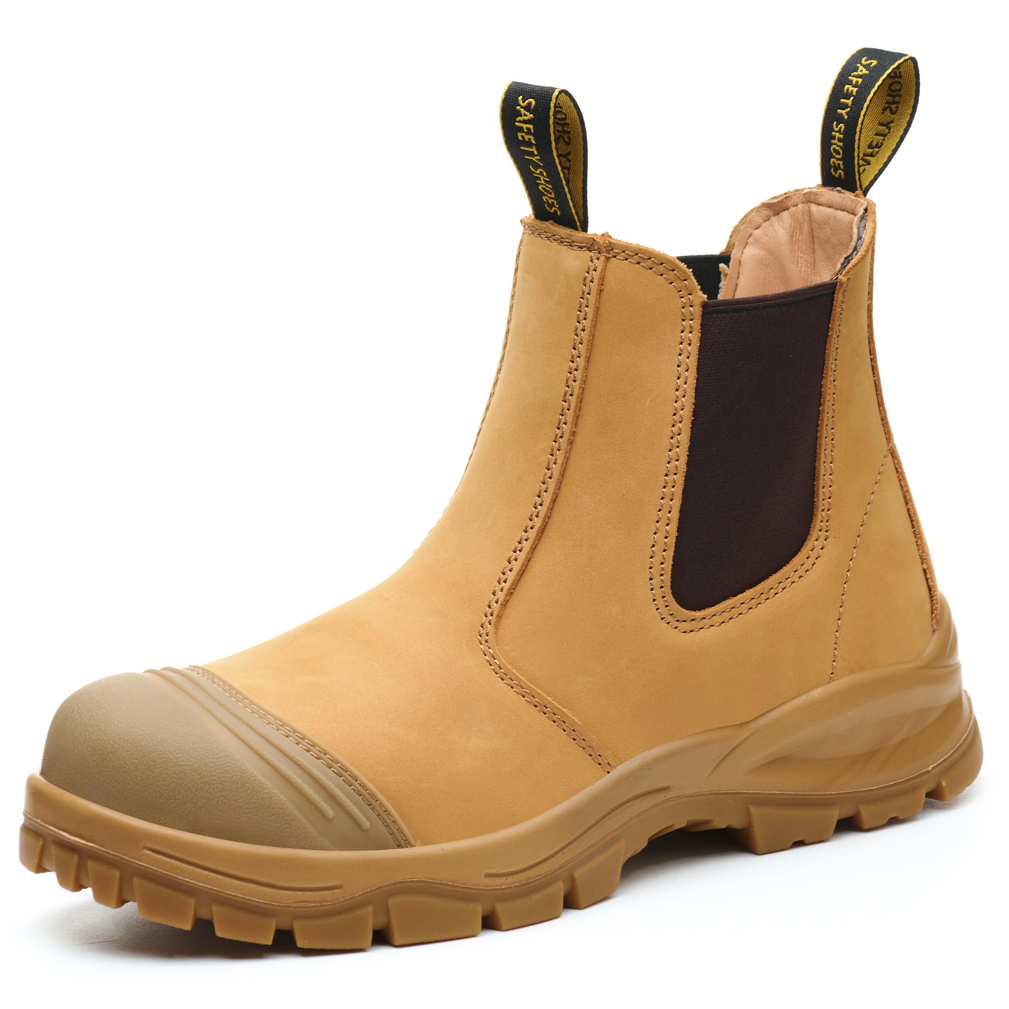 Chelsea Botas de seguridad para hombre Botas con puntera de acero para el trabajo Botas a prueba de pinchazos