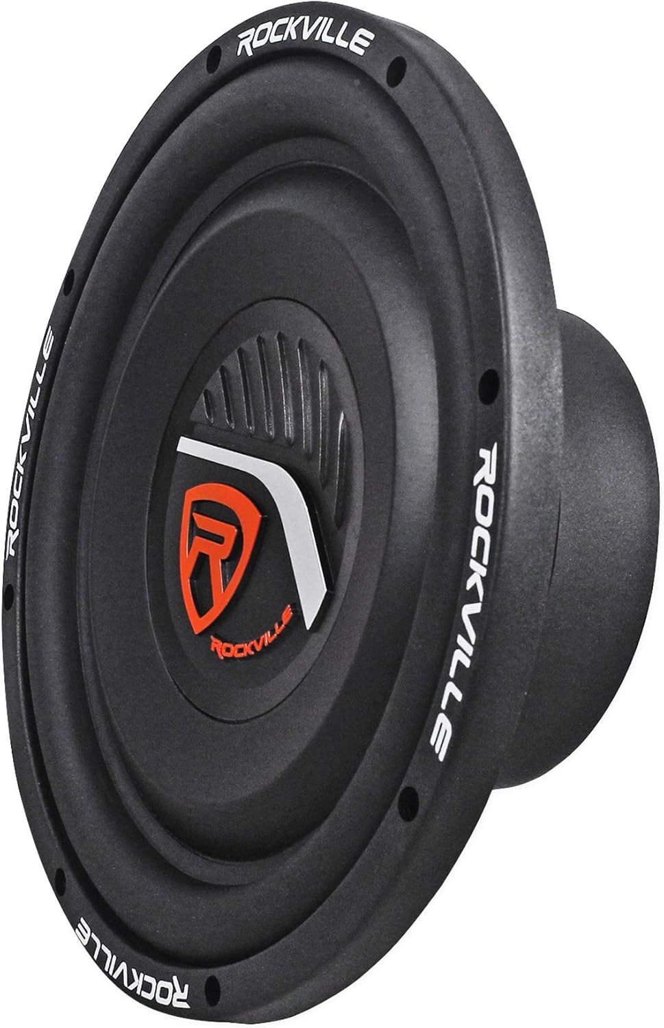 Rockville W10T4-S4 10" 1200W Peak / 300W RMS 4-Ohm Car Subwoofer, Shallow Mount, Powerful Bass, Durable Build, for Compact Car Audio Systems