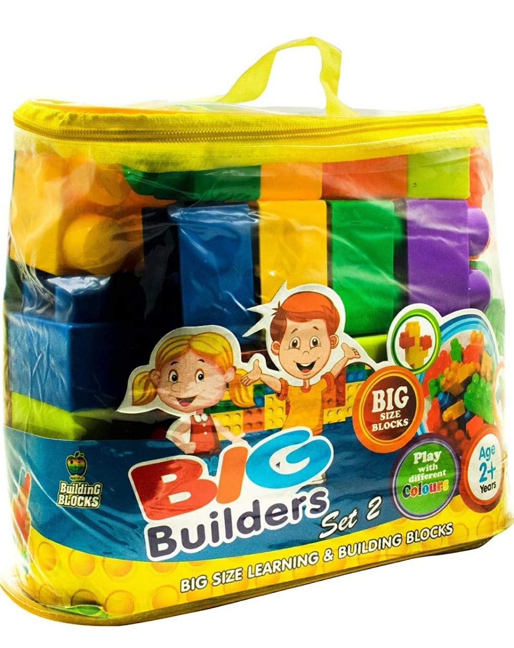 Big Builders Blocks & Puzzles Set-2 Non Toxic Building Toys for Toddlers (24 Pieces) Easy to Assemble, Multicolor (B08PQNMN41) Amazon Price History, Amazon Price Tracker