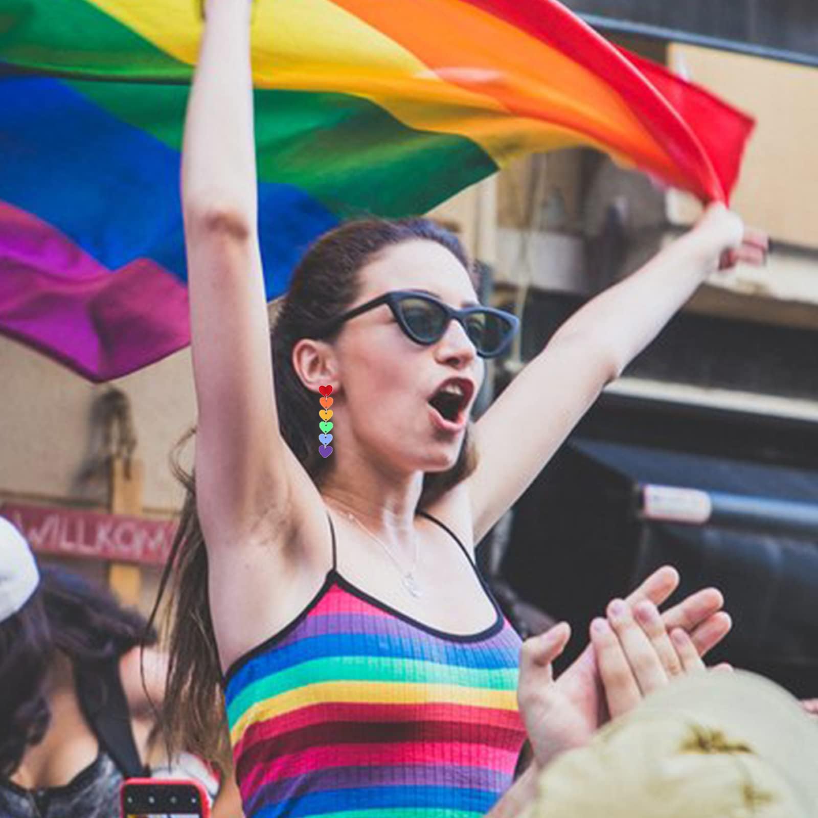 6Paia Orecchini Arcobaleno Orgoglio Pendenti Orecchini LGBT Pride Arcobaleno Orecchini Arcobaleno Pride Set Orecchini Lesbiche Gay LGBTQ Accessori Gioielli Regali LGBTQ