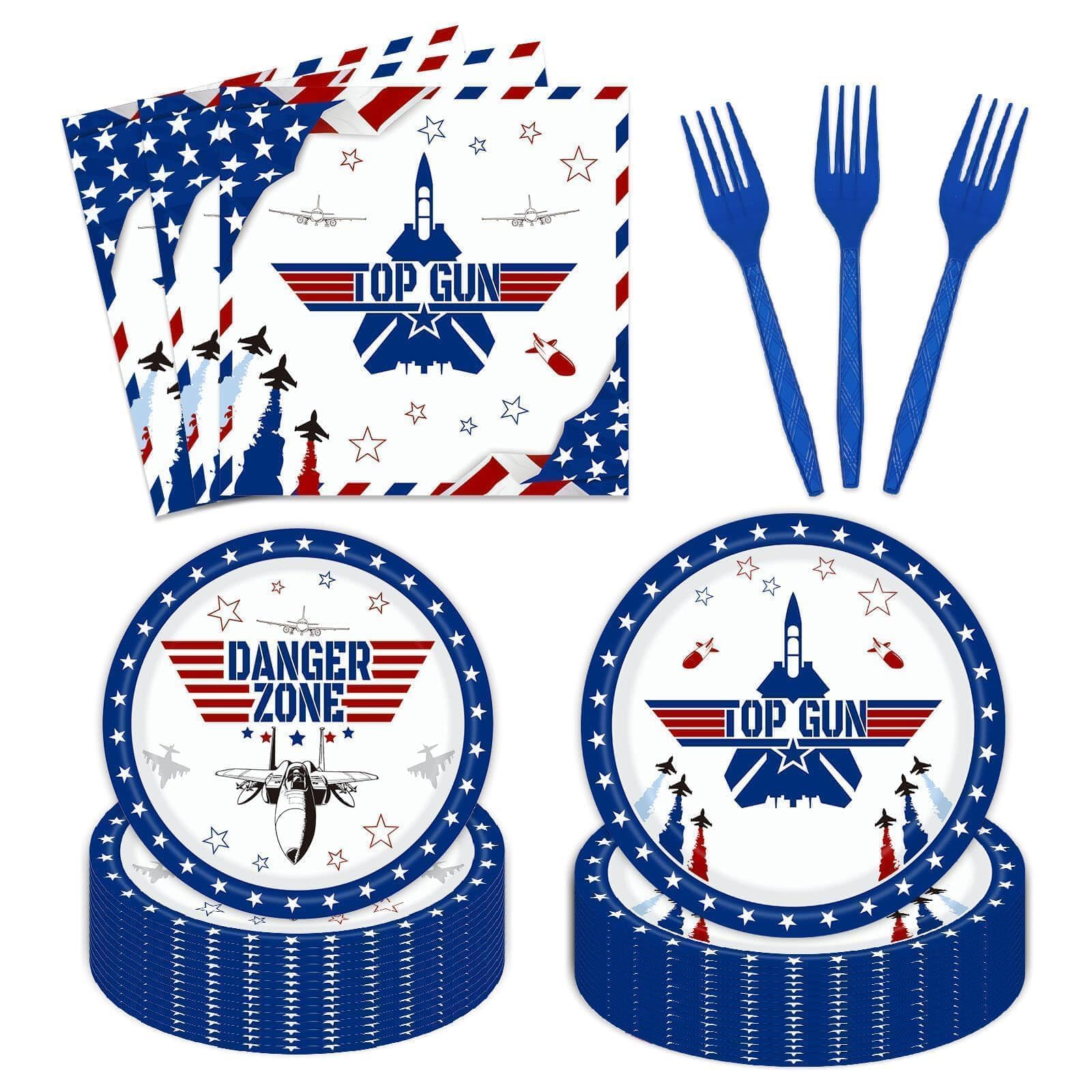 Photo 1 of Aysimple Military Jet Birthday Tableware Party Decorations for Boys