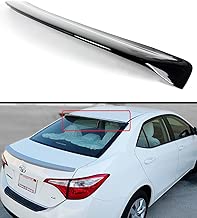 Cuztom Tuning Fits for 2014-2019 Toyota Corolla 4 Door Sedan Glossy Black Rear Roof Window Visor Spoiler - coolthings.us