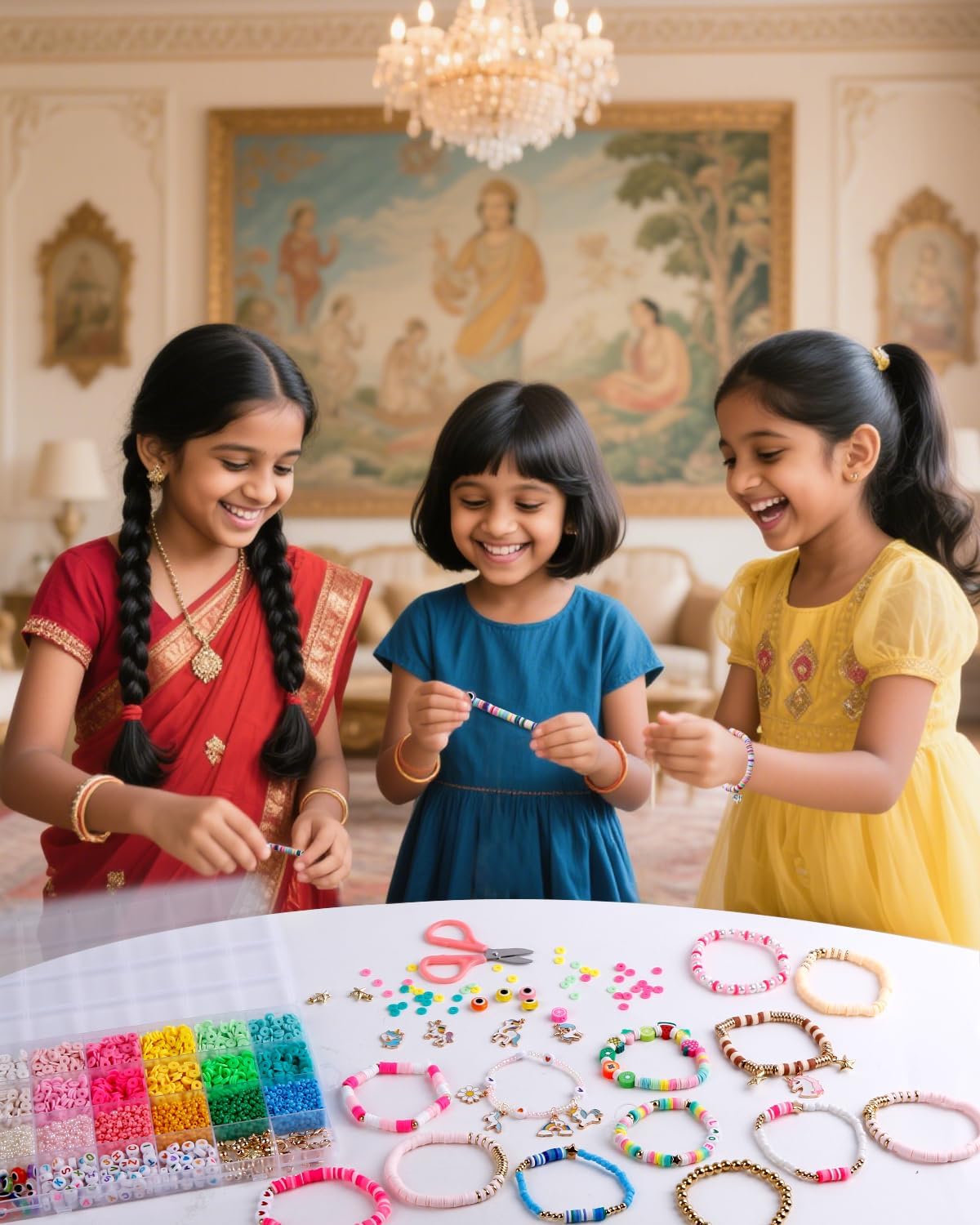 VIRADHAM Unicorn Bracelet Making Kit for Girls – DIY Jewelry Making Set with Clay Beads, Charms & Accessories – Creative Craft Kit for Kids Age 6-12, Fun Arts & Crafts Gift for Girls 2