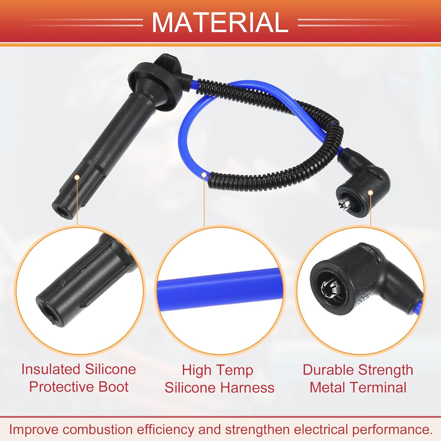 ACROPIX Car Spark Plug Coil Wires Ignition Coil Harness Cable Fit for Subaru Forester Legacy Impreza 2.5L 2005-2011 No.22454-AA140/22451-AA940 - Pack of 4