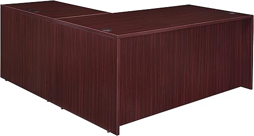 Miniatura 16 de Regency Legacy - Escritorio en L con pedestal individual con tres cajones, 66 pulgadas, gris ceniza Gris