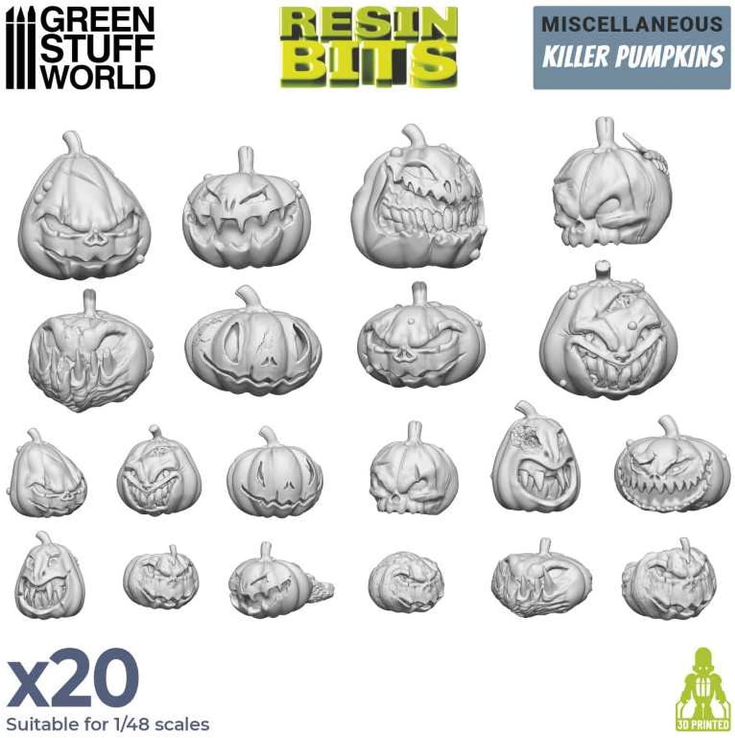 Green Stuff World GSWD-3058 Diorama Accessories Killer Pumpkins Resin Kit