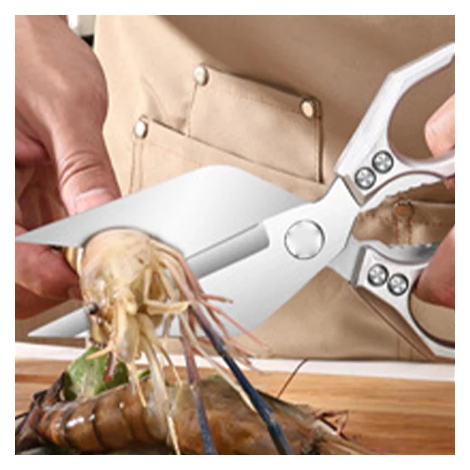 Multifunktionsschere Edelstahl Lebensmittelschere kompatibel for Huhn Gemüse Grill Fleisch Fisch Küchenzubehör