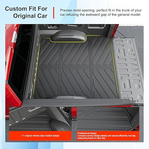 Miniatura 2 de powoq Tapete de caja de camioneta de 5.5 pies compatible con Ford F150 2015-2026, forro de caja de camión, protección para todas las estaciones