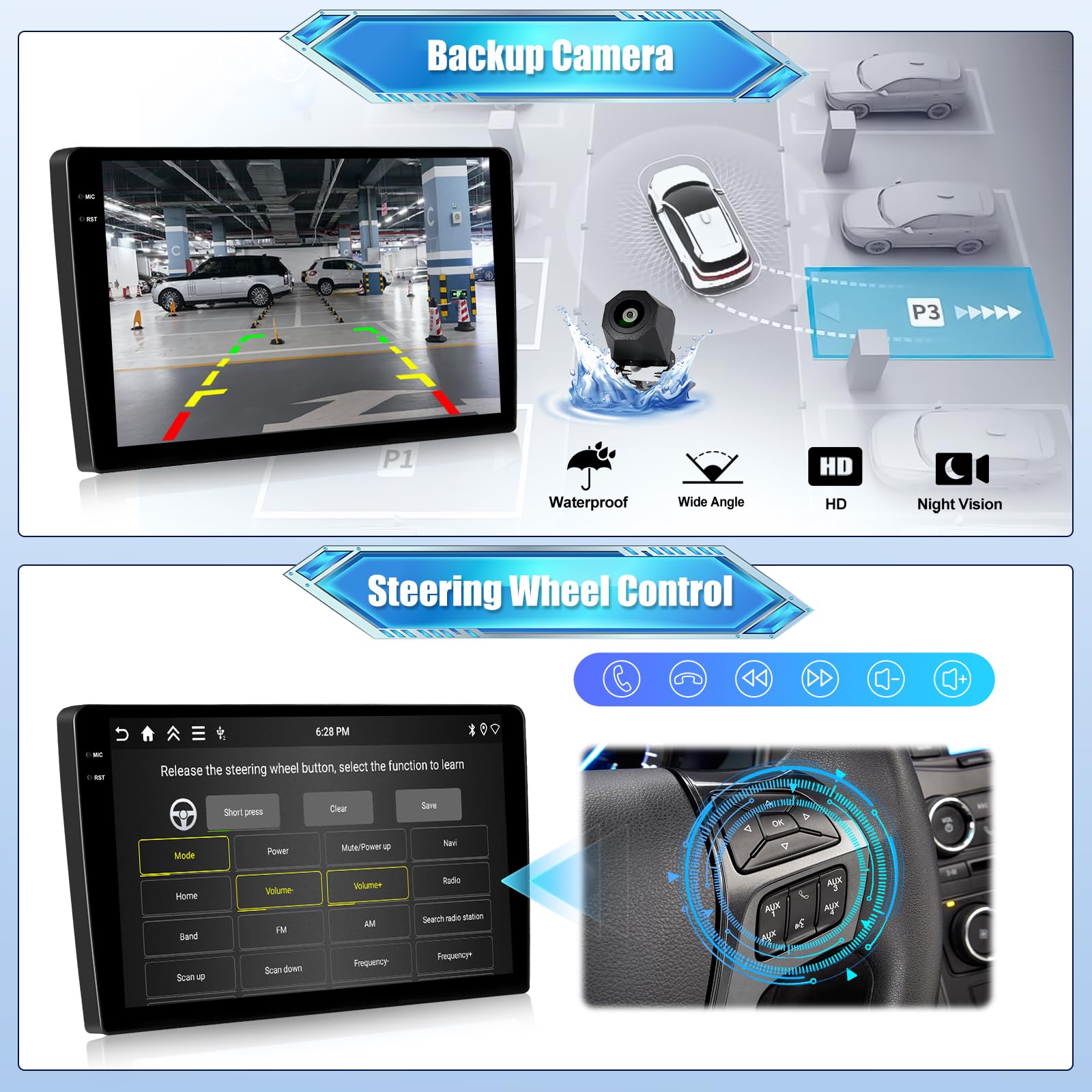 Android 15, 4G+128G CAMECHO Autoradio per FIAT Bravo 2008-2013 con Carplay Android Auto, 9 Pollici 2Din Stereo Auto Bluetooth con GPS WiFi FM/RDS EQ SWC Retrocamera&MIC, per FIAT Bravo 2008-2013