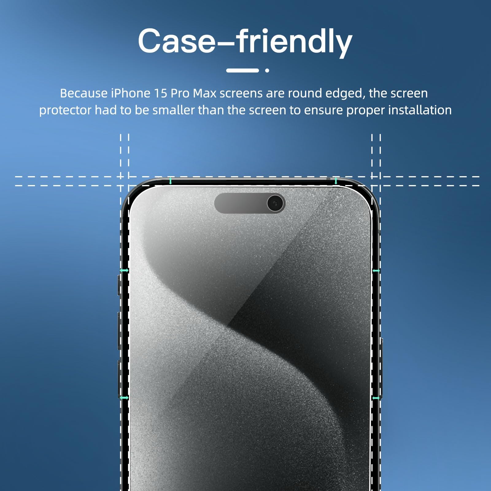 NEW'C 3 Sztuki, Prywatność Ochraniacz Ekranu dla iPhone 15 Pro Max, iPhone 15 Plus (6,7 Cala), Zrównoważony Kąt Prywatności 28 Stopni z Ochroną Oczu, Ultra Trwała Twardość 9H, Bez Bąbelków