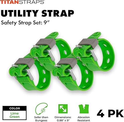 Miniatura 2 de Titan Utility Straps - Correas de tensión fáciles de usar y fiables para asegurar bicicletas y motocicletas, esquís, mangueras de jardín,