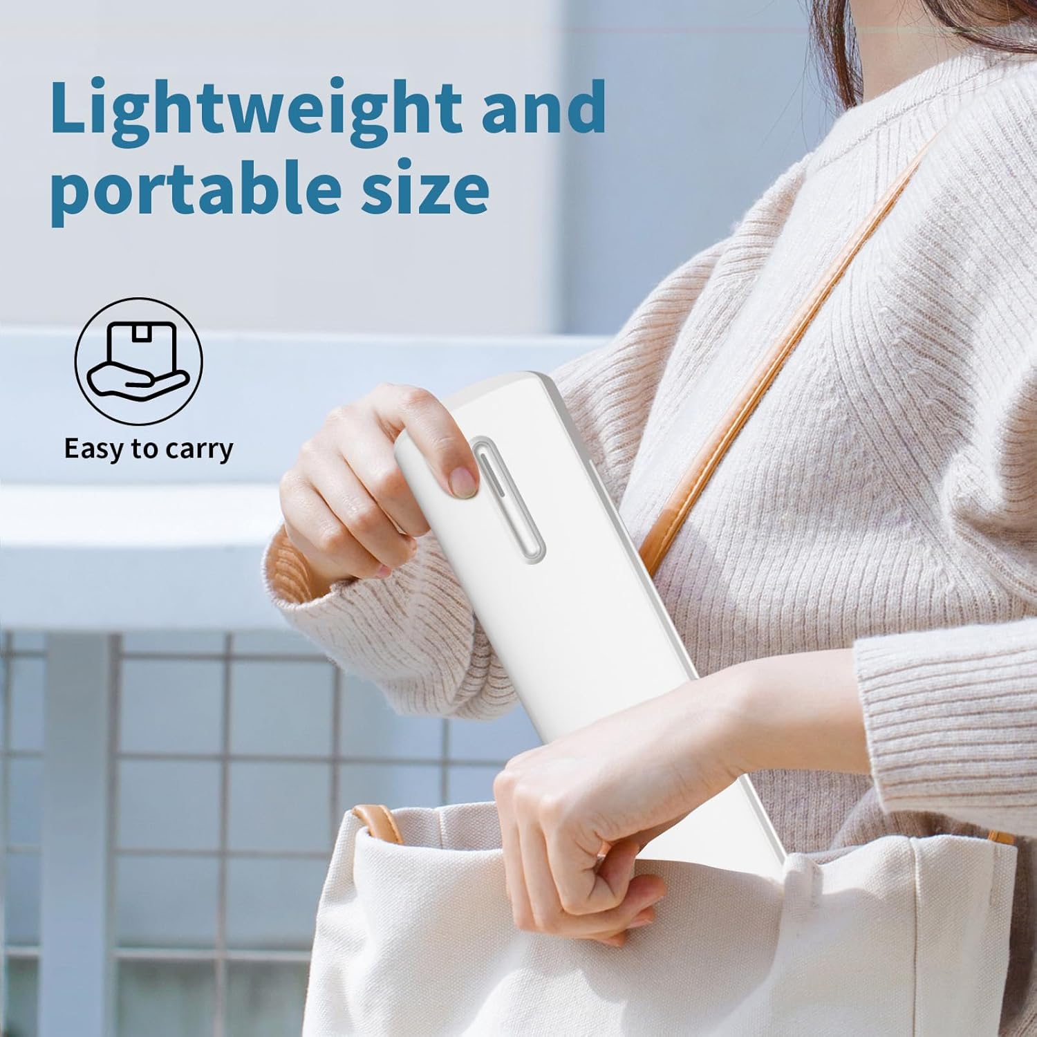 C80 Wireless Printer, Inkless Portable Printer for Travel, Supports A4 8.5 x 11 Inch Thermal Paper, Compatible with Phone & Laptop (White)