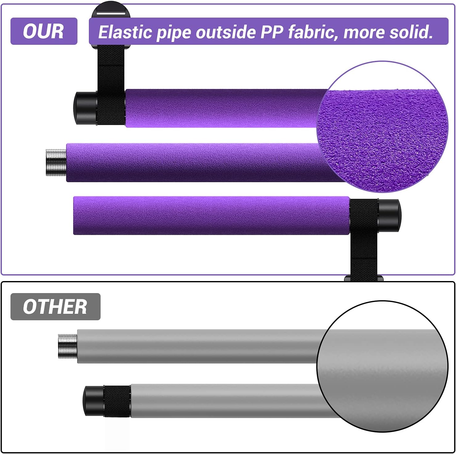 Sportneer Pilates Exercise Stick Kit with 4 Resistance Bands, Pilates Bar with Foot Strap for Full Body Workout, Home Workout Equipment for Women and Men : Sports & Outdoors