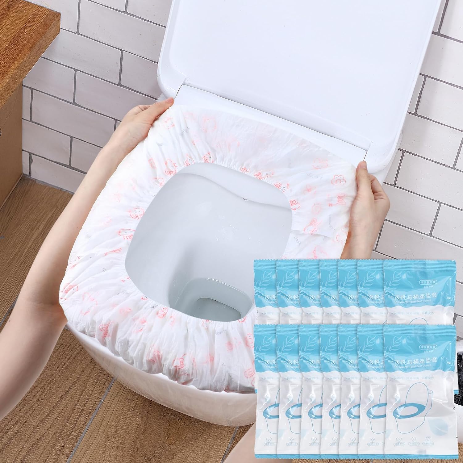 80 Count Disposable Toilet Seat Covers Travel Pack Waterproof Disposable Toilet Seat Cover Individually for Public Restroom/Airplane/Outdoors/Hotels