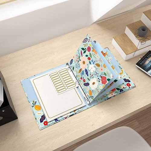 Miniatura 6 de Rouidr - Carpeta de 3 anillos con portapapeles, organizador de 1 pulgada, tamaño carta de 8.5 x 11 pulgadas, pestañas divisorias y fundas