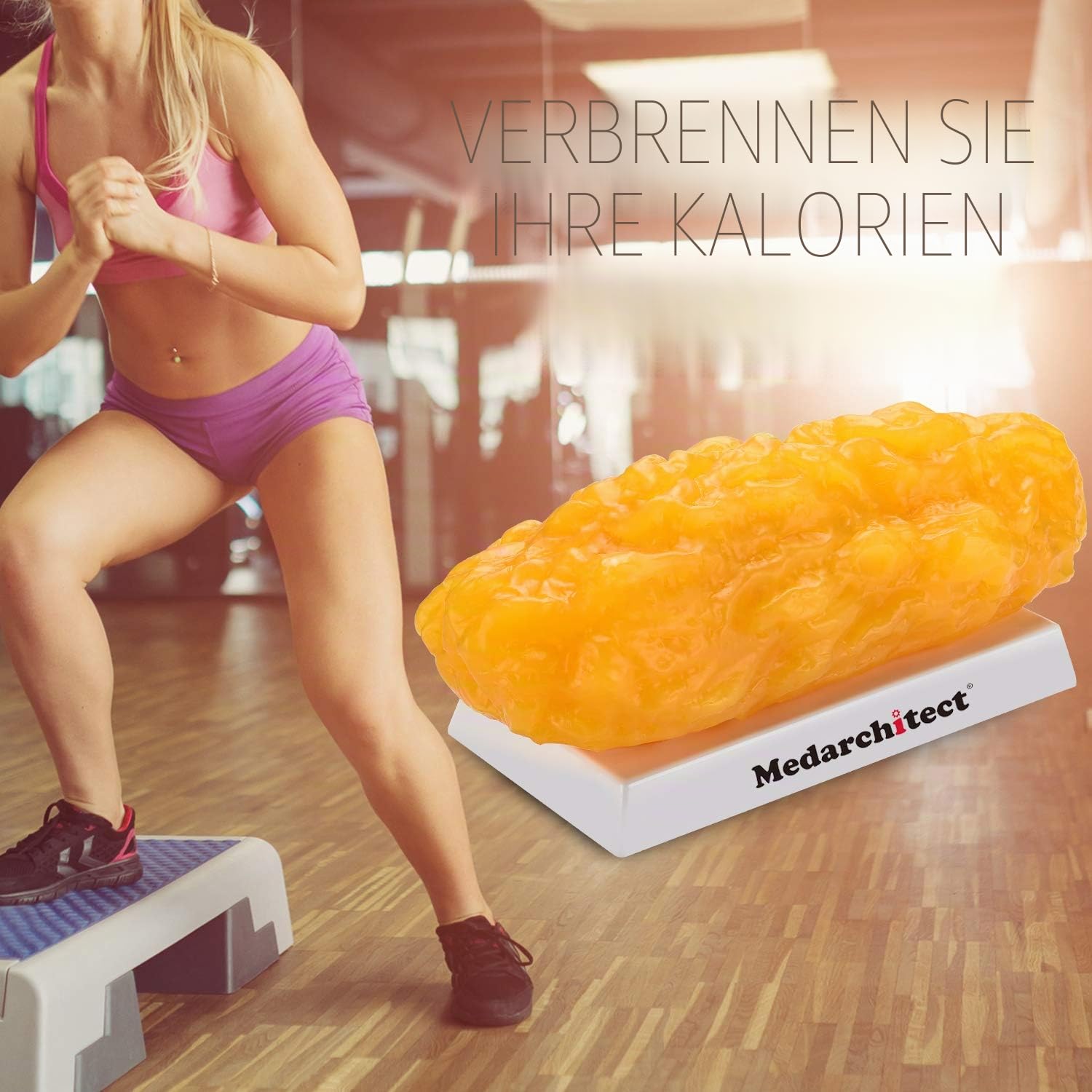 Authentische Nachbildung des menschlichen Körperfetts - 5 lb, Fit & Gewichtsverlust Motivation&Erinnerung, menschliches Fettgewebe-Demonstrationsmodell für Ernährungswissenschaftler