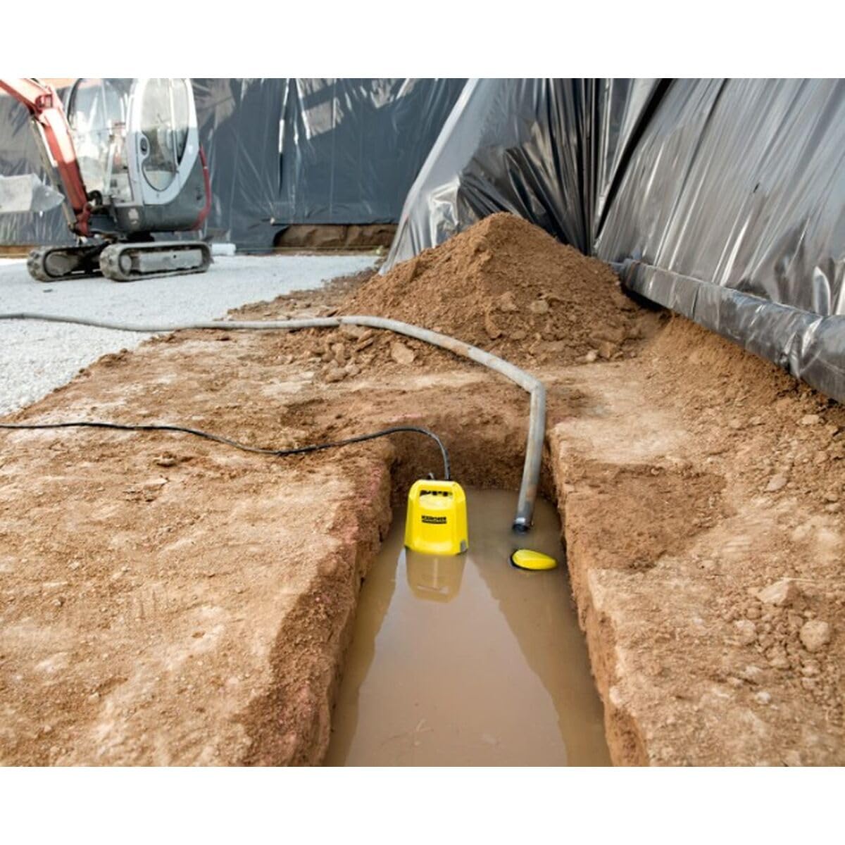 Kärcher SP 9.500 Dirt Dompelpomp voor vuilwater, wateropbrengst 9.500 l/h, dompeldiepte max. 6 m, voor afvalwater met deeltjes tot 20 mm groot, restwaterhoogte 25 mm, druk 0,6 bar