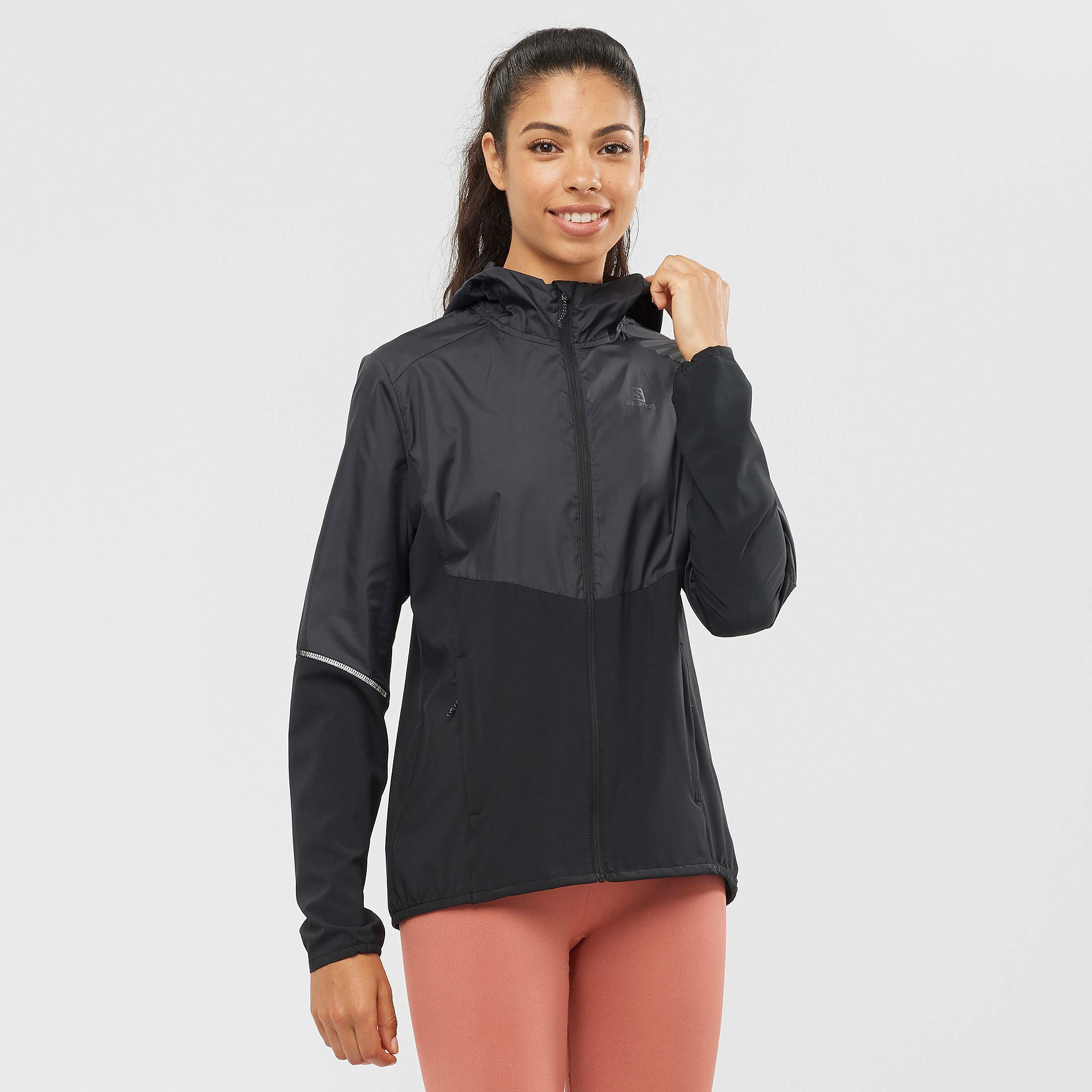 Salomon Agile Sudadera con cremallera para hombre para caminar, correr o hacer senderismo