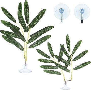 Fish Leaf Pad Suction Cup Tank Accessories Aquarium Decor Simulating Adjustable Plastic Green Plants Betta Natural Playing Spawning Breeding Resting Bed Multi Leaf Design