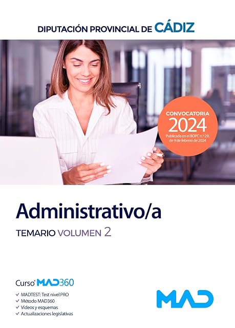Portada de Administrativo/a. Diputación Provincial de Cadiz