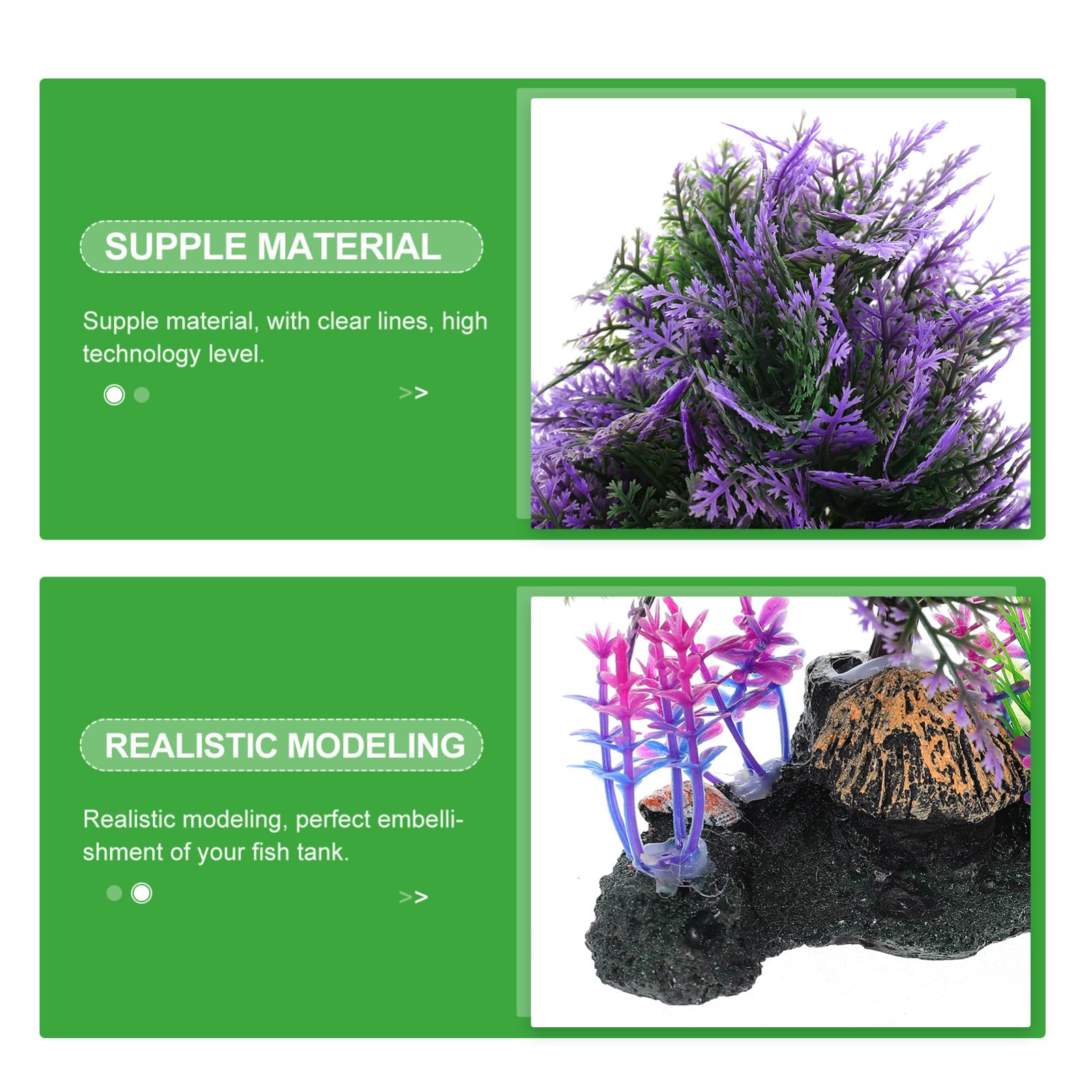 minkissy 3piezas Decoración Artificial De Acuáticas para y Peceras Adorno De Grama De Agua Simulado Ornamentación Natural para Paisajismo Acuático