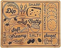 Farberware Bamboo Charcuterie & Cutting Board, Reversible 11x14 Inch with Handles - Knife-Friendly for Meal Prep & Entertaining