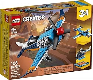 LEGO 31099 3in1 Creator Propeller Plane Flying Toy Building Kit (128 Pieces)