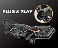 Vista 3 de SAUTVS Kit de montaje de faros LED para Can-Am Defender 2016-2025, faros delanteros LED con luz de señal de giro DRL para Can-Am Defender/Defender