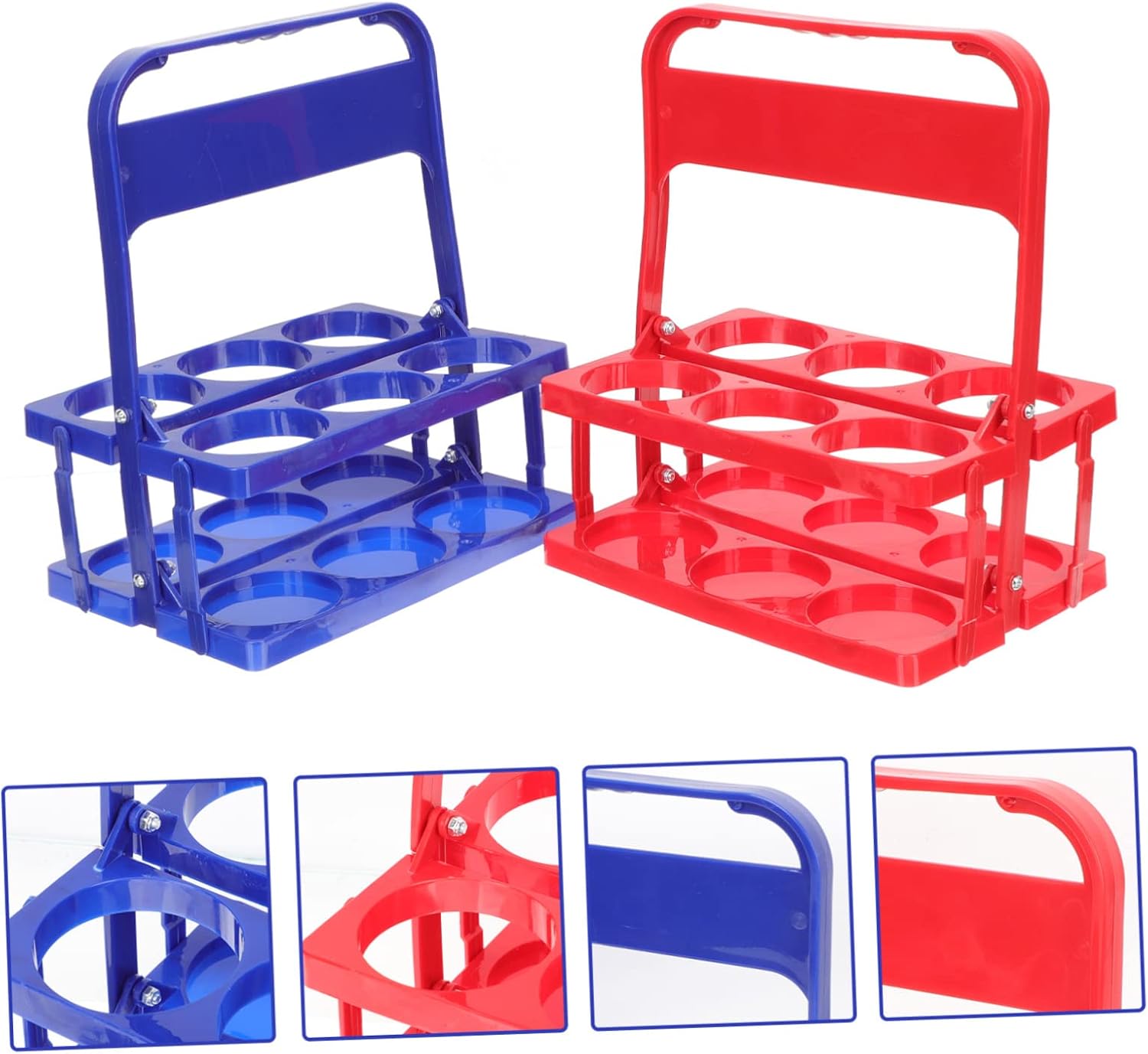 LIFKOME 2pcs Beer Carrier Beer Wine Bottle Holder Rack Carrier Storage Rack for Kitchen Countertop Bottle Organizer