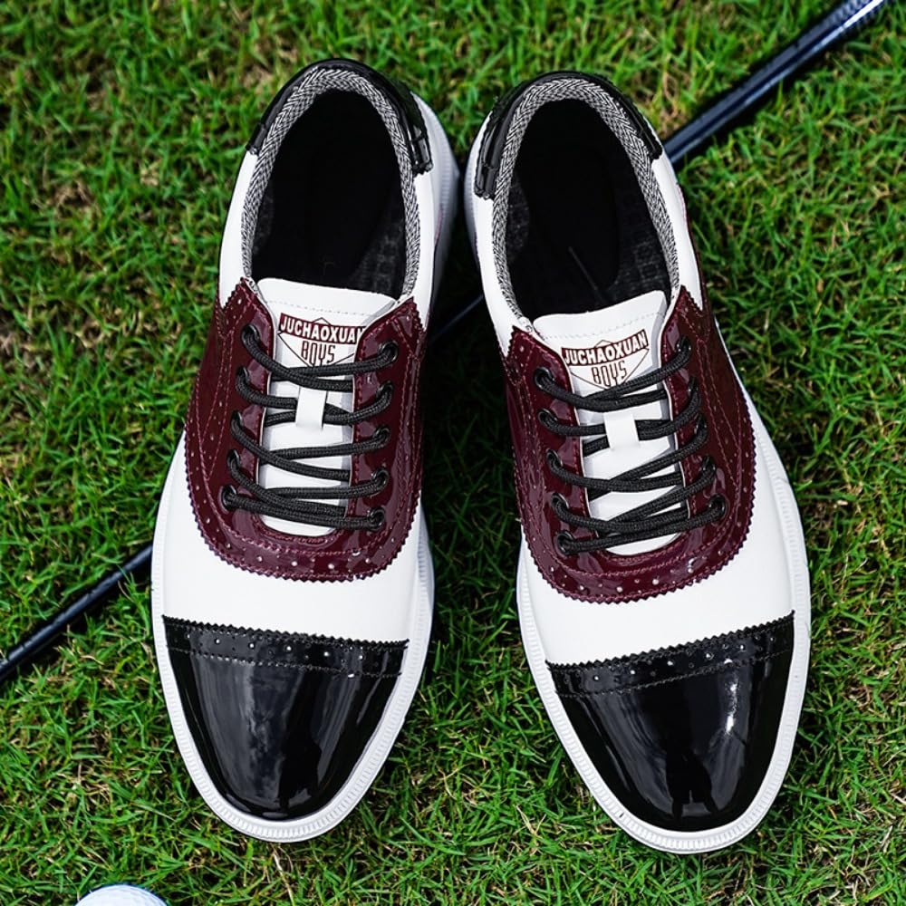 Scarpe da Golf, Scarpe da Uomo Stile Blocco, Antiscivolo e Resistente all'Usura