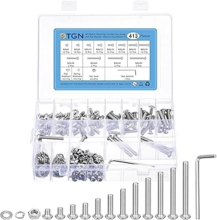 DTGN 413Pcs M5 Button Head Hex Socket Cap Scr...,