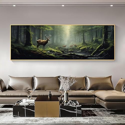 Kits de pintura de diamantes de ciervo del bosque para adultos, kit de pintura por números para adultos, kits de arte de diamantes para adultos,