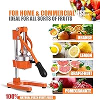 Vista 4 de Commercial Heavy Duty Cast Iron Hand Press Manual Orange Citrus Lemon Lime Grapefruit Pomegranate Fruit Juice Squeezer Machine with Stainless Steel