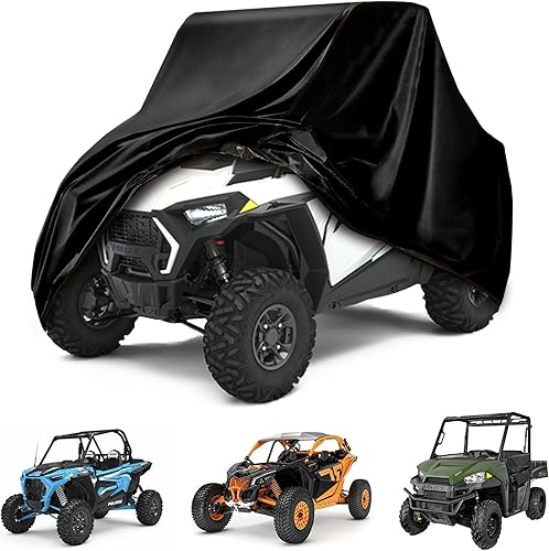 Miniatura 9 de Funda para UTV de 4 a 6 plazas, cremallera lateral, impermeable, resistente al viento, 420D, resistente para CFMOTO Uforce 1000 XL, Polaris RZR