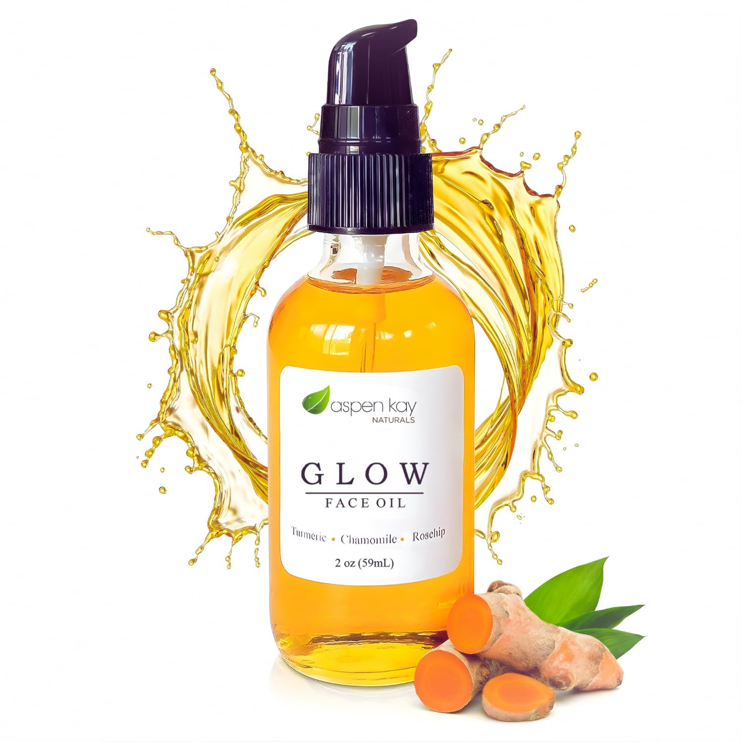 Aspen Kay Naturals Glow – Turmeric & Rosehip Face Oil,